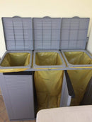 Terry Ecocab 3 Mülltrennsystem, grau, Kunststoff, 3 Fächer