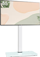 AOKCOS TV Ständer 1,6m für 43-85 Zoll Fernseher, Neigbar, Schwenkbar, Weiß