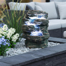 Arnusa Springbrunnen Niagara mit LED-Beleuchtung für Innen- und Außenbereich