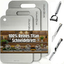 Titan Schneidebrett Set aus Edelstahl mit rutschfestem Design