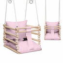 MAMOI Babyschaukel Holz mit Sicherheitsgurt