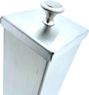 Belavi Feuerrohr Edelstahl mit Sicherheitsglas für Terrasse und Garten