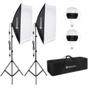 GEEKOTO Softbox Set Fotostudio 50 x 70 cm mit Softboxlampen