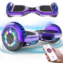 RCB Hoverboard 6,5 Zoll Chrom Lila mit Bluetooth und LED-Lichtern