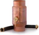 Kupfer Regenwassersammler 100 mm mit Schlauch- und Fassanschluss