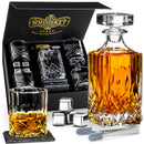 Whiskey Karaffe Classic Set mit Gläsern und Steinen