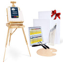 Artina Staffelei Set Madrid mit Acrylfarben und Leinwänden