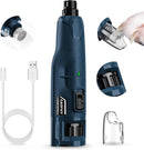 Casfuy Krallenschleifer für Hunde - 6-Gang mit 2 LED-Lichtern, Blau